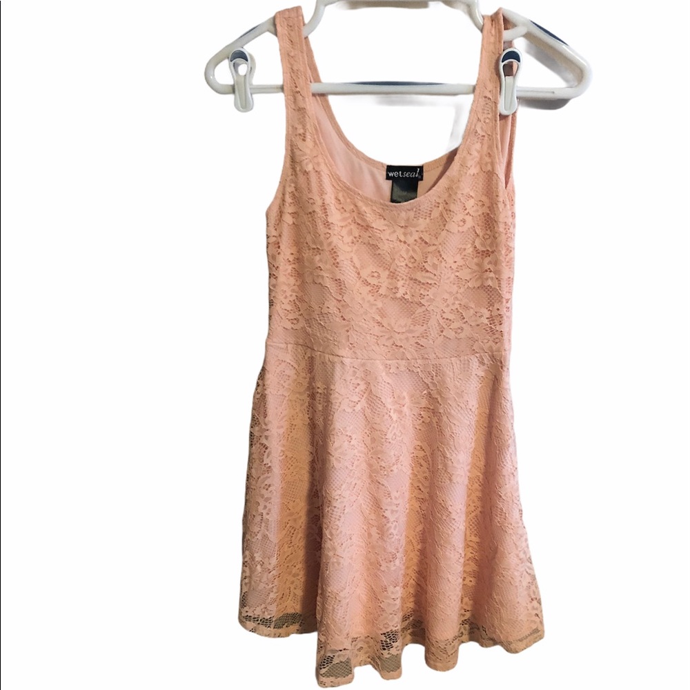 Peach Laced Dress